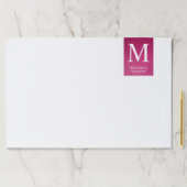 ピンクレザーモノグラム名前をカスタムする パーソナライズされた ペーパーパッド (インサイチュ)