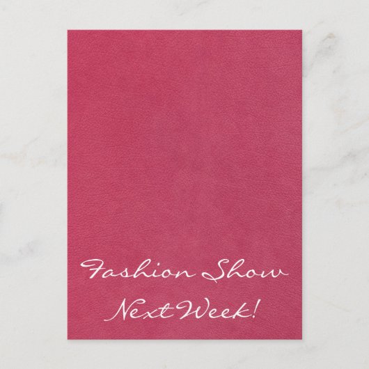 ピンクレザールック ポストカード (正面)