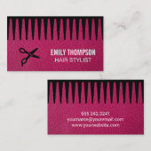 ピンクレザー |コーム |シアーズ 名刺 (正面/裏面)