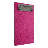 ピンクレザー ミニクリップボード (アングル)