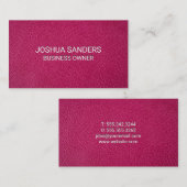 ピンクレザー 名刺 (正面/裏面)