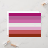 ピンクレズビアンプライド国旗 カード (正面/裏面インサイチュ)