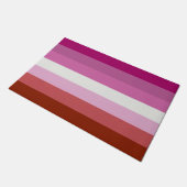 ピンクレズビアンプライド国旗 ドアマット (アングル)