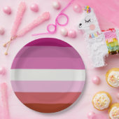 ピンクレズビアンプライド国旗 ペーパープレート (パーティー)