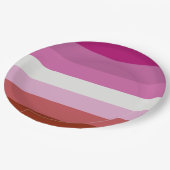ピンクレズビアンプライド国旗 ペーパープレート (アングル)