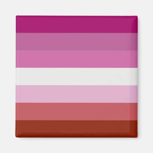 ピンクレズビアンプライド国旗 マグネット (正面)