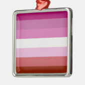 ピンクレズビアンプライド国旗 メタルオーナメント (左)