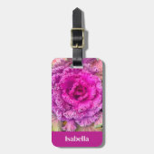 ピンクレタス ラゲッジタグ (正面縦)