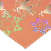 ピンクレッカラフルドのトナカイと雪片 テーブルクロス (アングル)