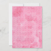 ピンクレッズフラミングルフローラ葉フォト誕生日 招待状 (裏面)