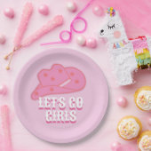 ピンクレッツガールズカウボーイハットロデオ ペーパープレート (パーティー)