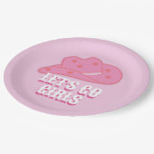 ピンクレッツガールズカウボーイハットロデオ ペーパープレート (アングル)