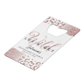 ピンクレッツゲットワイルドアニマルプリントバチェロレッテバッハ クレジットカード栓抜き (正面アングル)