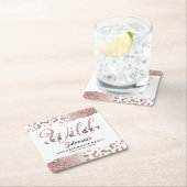 ピンクレッツゲットワイルドアニマルプリントバチェロレッテバッハ スクエアペーパーコースター (インサイチュ)