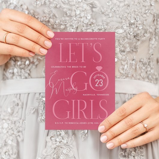 ピンクレッツゴーガールズバチェロレッテ 招待状