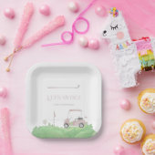 ピンクレッツパーティーゴルフ誕生日 ペーパープレート (パーティー)