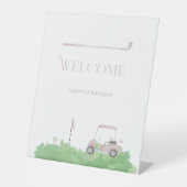 ピンクレッツパーティーゴルフ誕生日 台座サイン (正面)