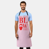 ピンクレッドいけなヴァレンティーンズデイカード エプロン (着用した状態)