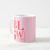 ピンクレッドいけなヴァレンティーンズデイカード コーヒーマグカップ (正面左)