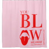 ピンクレッドいけなヴァレンティーンズデイカード シャワーカーテン (正面)