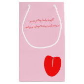 ピンクレッドいけなヴァレンティーンズデイカード スモールペーパーバッグ (裏面)