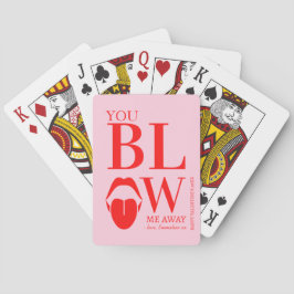 ピンクレッドいけなヴァレンティーンズデイカード トランプ