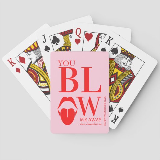 ピンクレッドいけなヴァレンティーンズデイカード トランプ (裏面)