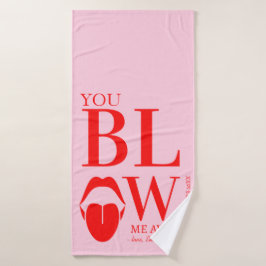 ピンクレッドいけなヴァレンティーンズデイカード バスタオルセット