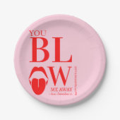 ピンクレッドいけなヴァレンティーンズデイカード ペーパープレート (正面)