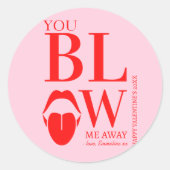 ピンクレッドいけなヴァレンティーンズデイカード ラウンドシール (正面)