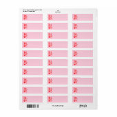 ピンクレッドいけなヴァレンティーンズデイカード ラベル (フルシート)