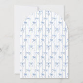 ピンクレッドお洒落レトロ手描きブライダルシャワー 招待状 (裏面)