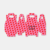 ピンクレッドかわいい愛するバレンタインデーカスタム フェイバーボックス (折り畳みなし)