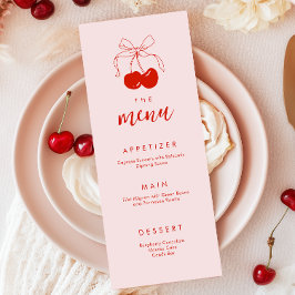 ピンクレッドさくらんぼブライダルシャワー メニュー