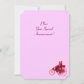 ピンクレッドを集めるヴィンテージカー明るい赤紫色 案内状 (裏面)