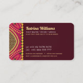 ピンクレッドイエローアーティストリータロットリーダー 名刺 (裏面)