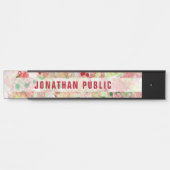 ピンクレッドイエローグリーンパープルモダン抽象芸術アート サインプレート (正面)