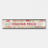 ピンクレッドイエローグリーンパープルモダン抽象芸術アート サインプレート (正面)