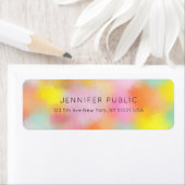 ピンクレッドイエローブルーグリーンカラフル抽象芸術 ラベル (インサイチュ)