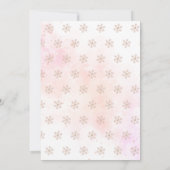 ピンクレッドウィンタークリスマス誕生日サンキューカード サンキューカード (裏面)