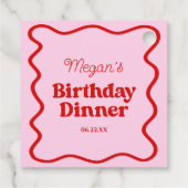 ピンクレッドウェー縁どブ誕生日ディナーパーティー フェイバータグ (裏面)