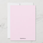 ピンクレッドウォーターカラーフローラブライダルシャワー招待状 (裏面)