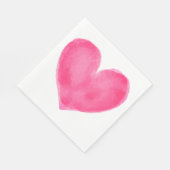 ピンクレッドウォーター色ハート – 結婚披露宴の愛 スタンダードランチョンナプキン (角)