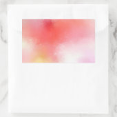 ピンクレッドオレンジイエロー抽象芸術アー空白のトテンプレート 長方形シール (バッグ)