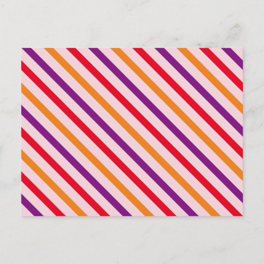 ピンクレッドオレンジガーリーの誕生日パーティーの招待 インビテーションポストカード (裏面)