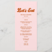 ピンクレッドオレンジレトログルーヴィディスコ結婚ズ メニュー (正面)