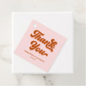 ピンクレッドオレンジレトロ70s Groovy Disco 結婚's フェイバータグ (インサイチュ)