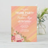 ピンクレッドガーデンフローライエローカレッジトランクパーティー 招待状 (スタンド正面)