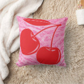 ピンクレッドグリッターゼブラさくらんぼ クッション (ブランケット)