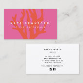 ピンクレッドコーラル航海の 名刺 (正面/裏面)